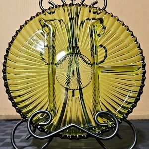 Beautiful Indiana Glass 10" Divided Serving Tray